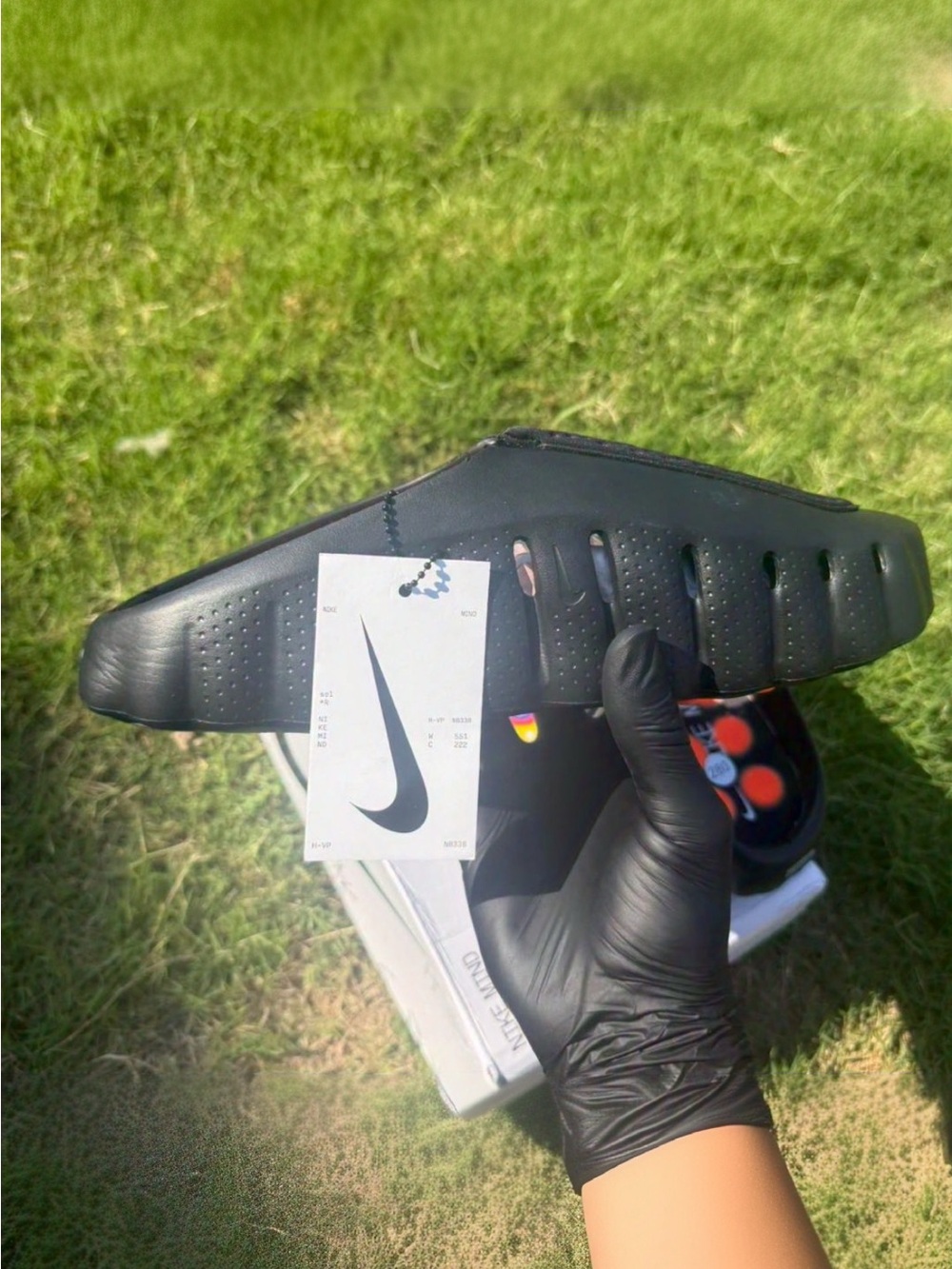 Nike Black Soccer Cleat with Perforated Upper